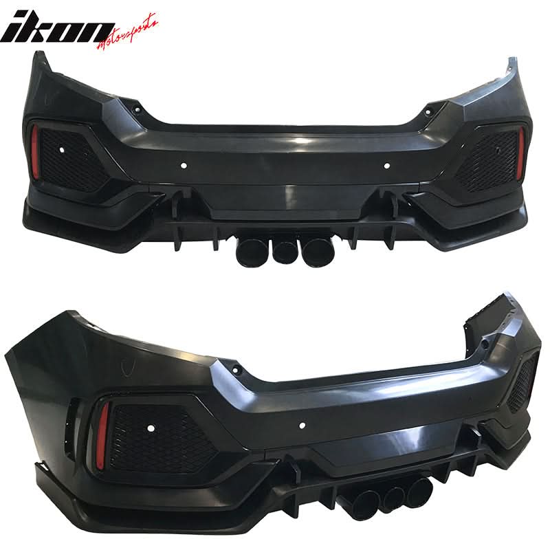 2016-2021 Honda Civic Sedan Type R Style CTR Bumper + Lip +Grille