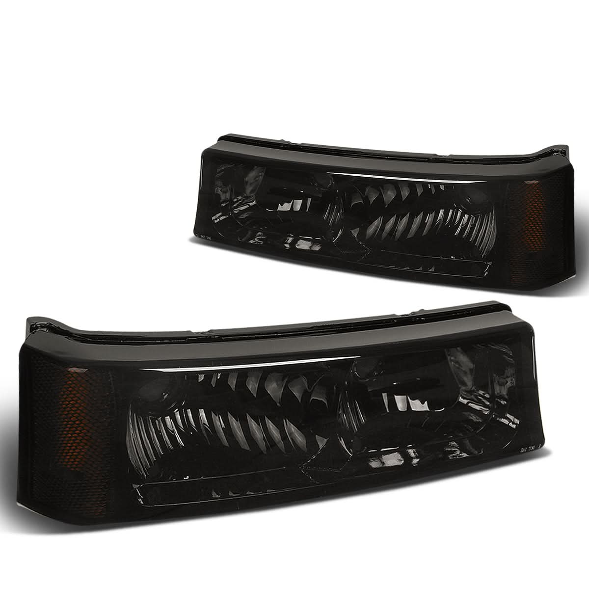 03-07 Chevrolet Avalanche Silverado Smoke Amber Corner Bumper Lights