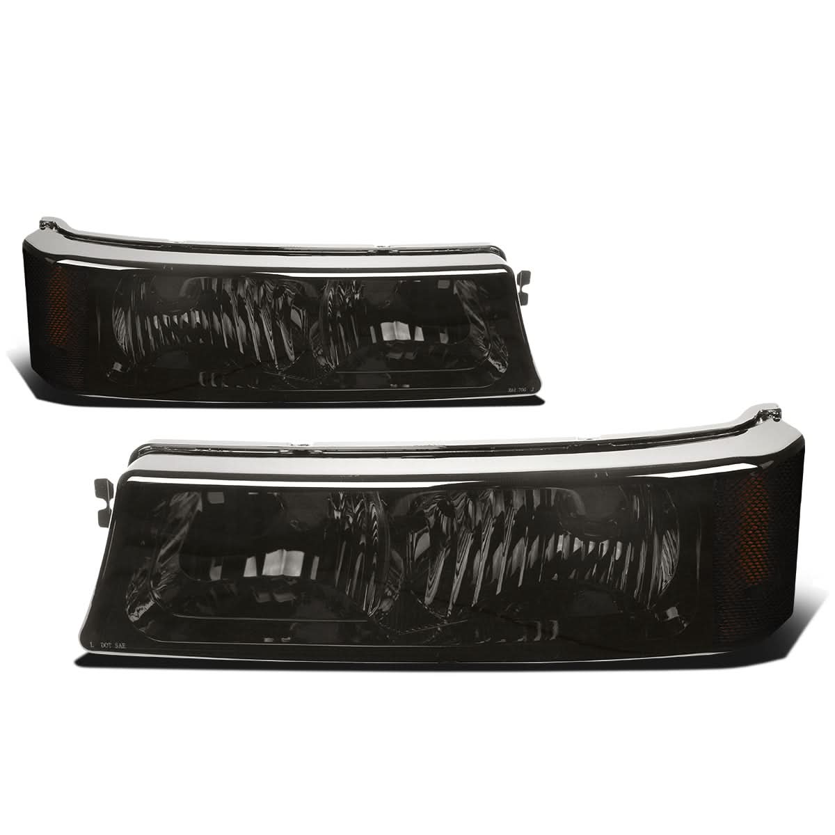 03-07 Chevrolet Avalanche Silverado Smoke Amber Corner Bumper Lights