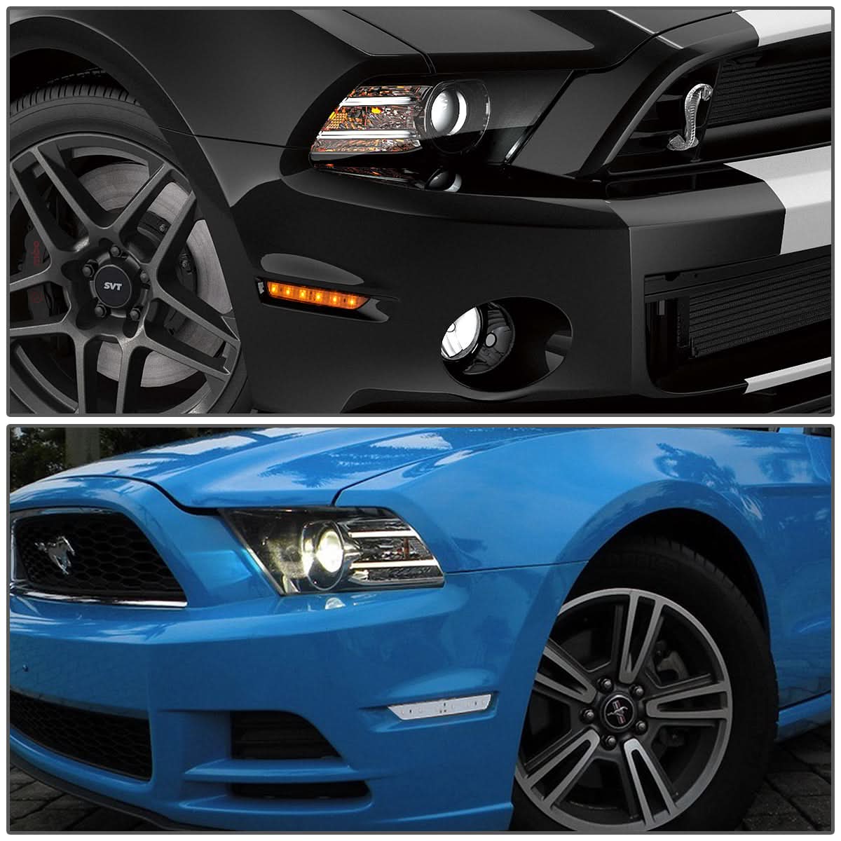 10-14 Ford Mustang LED Bumper Lights - Clear