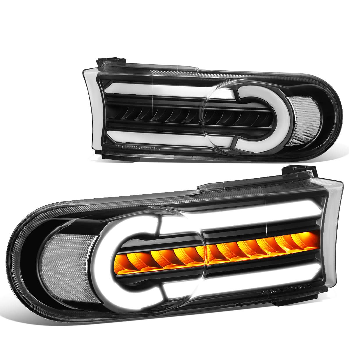 07-14 Toyota FJ Cruiser 3D Style LED DRL Bumper Lights - Black/Clear