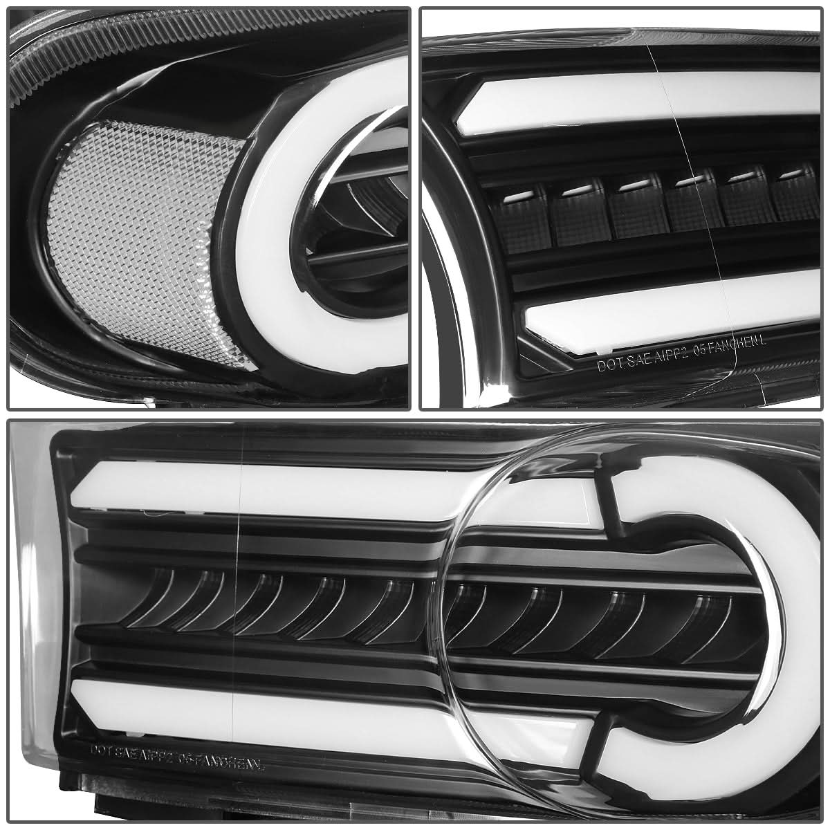 07-14 Toyota FJ Cruiser 3D Style LED DRL Bumper Lights - Black/Clear