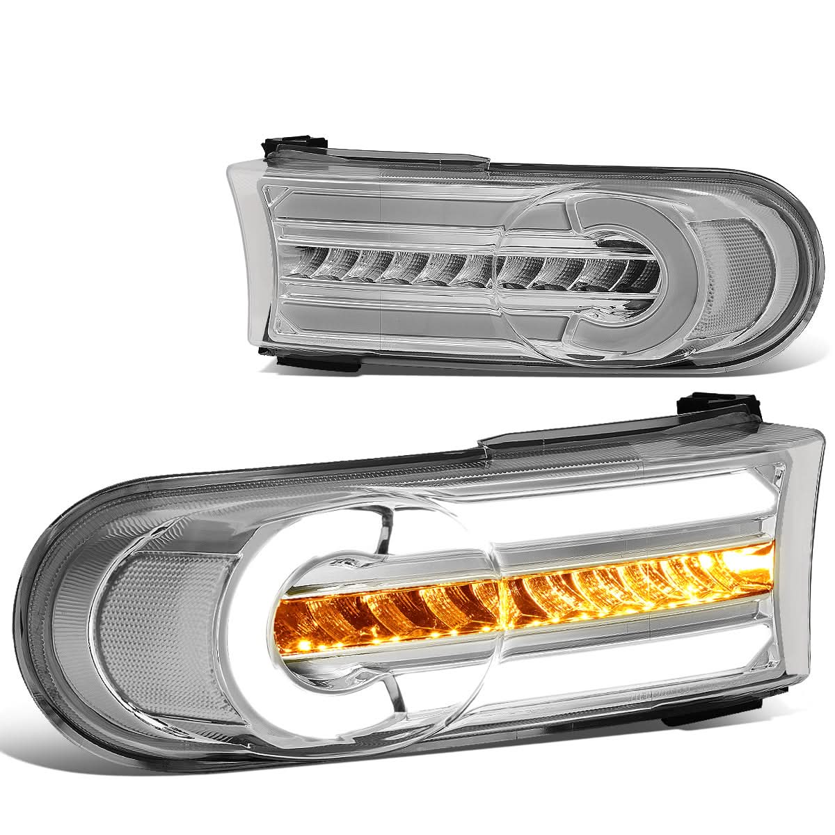 07-14 Toyota FJ Cruiser 3D Style LED DRL Bumper Lights - Chrome/Clear