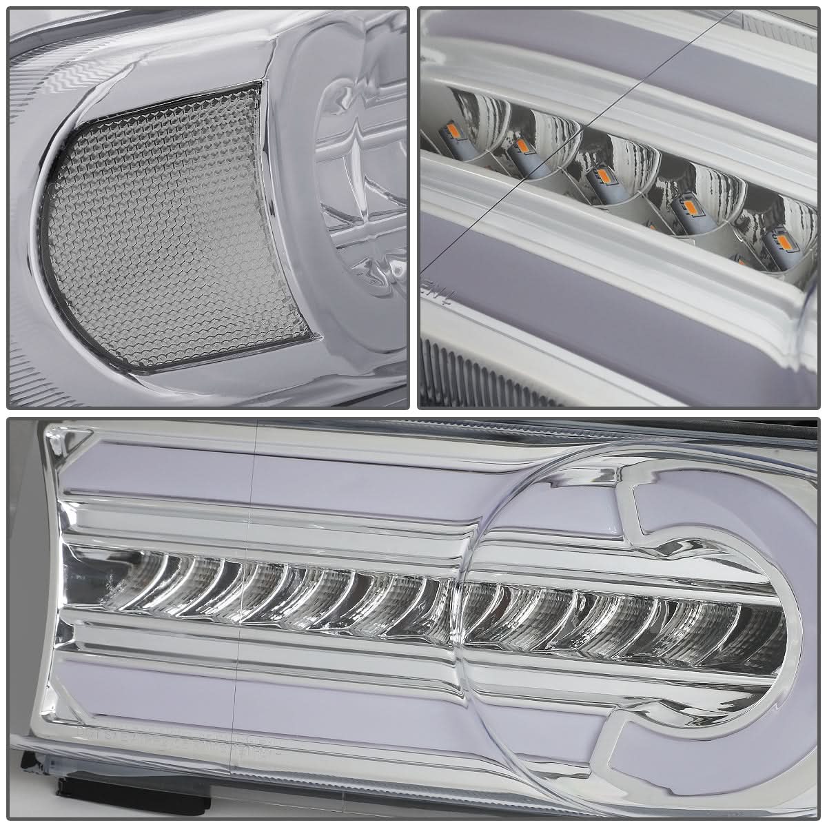 07-14 Toyota FJ Cruiser 3D Style LED DRL Bumper Lights - Chrome/Clear