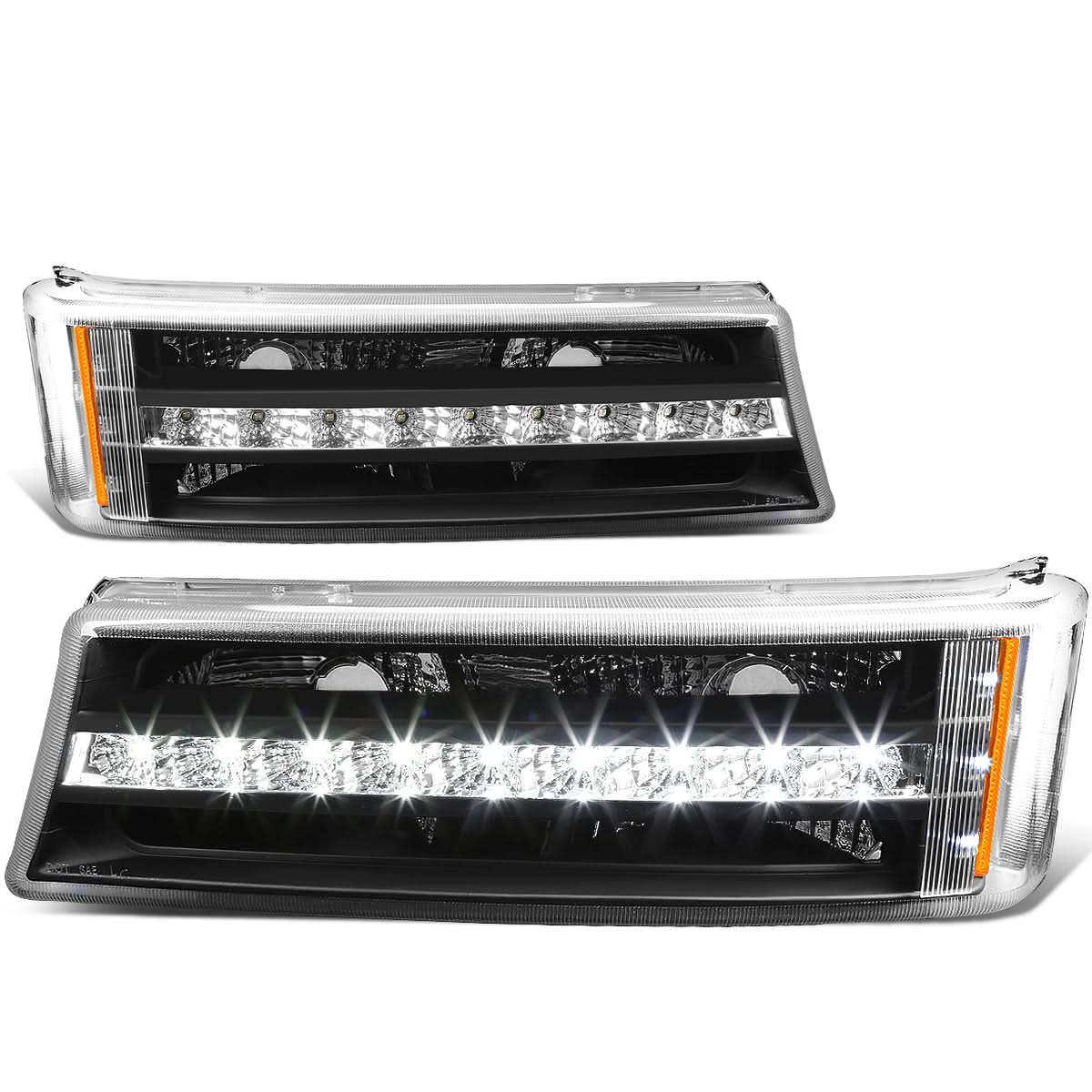 03-06 Chevrolet Silverado Avalanche LED DRL Bumper Lights Black