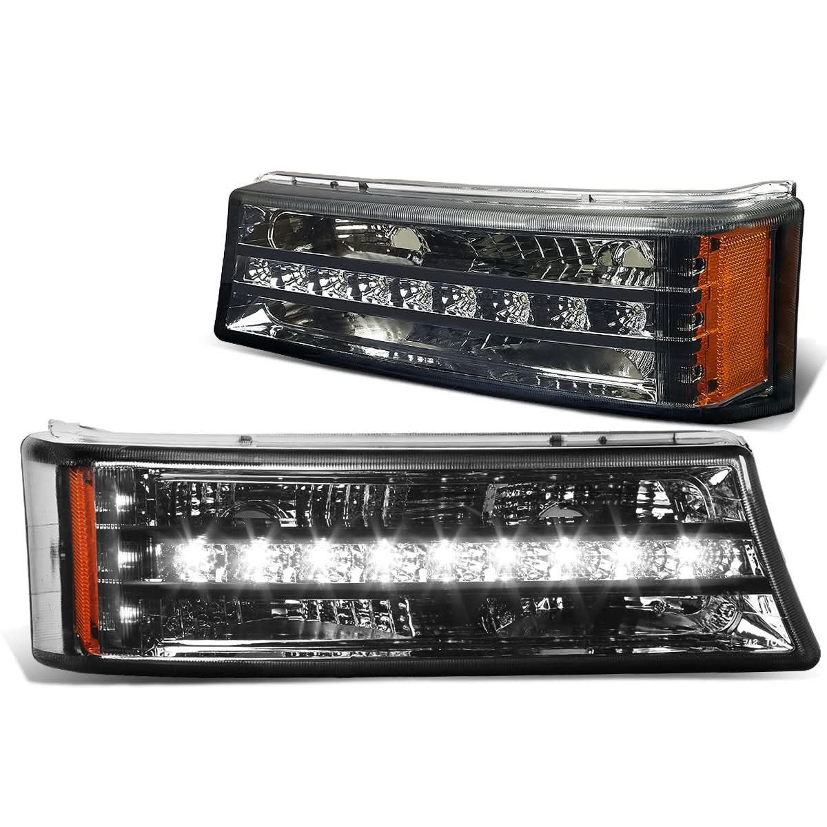 03-06 Chevrolet Silverado Avalanche LED DRL Bumper Lights Smoke
