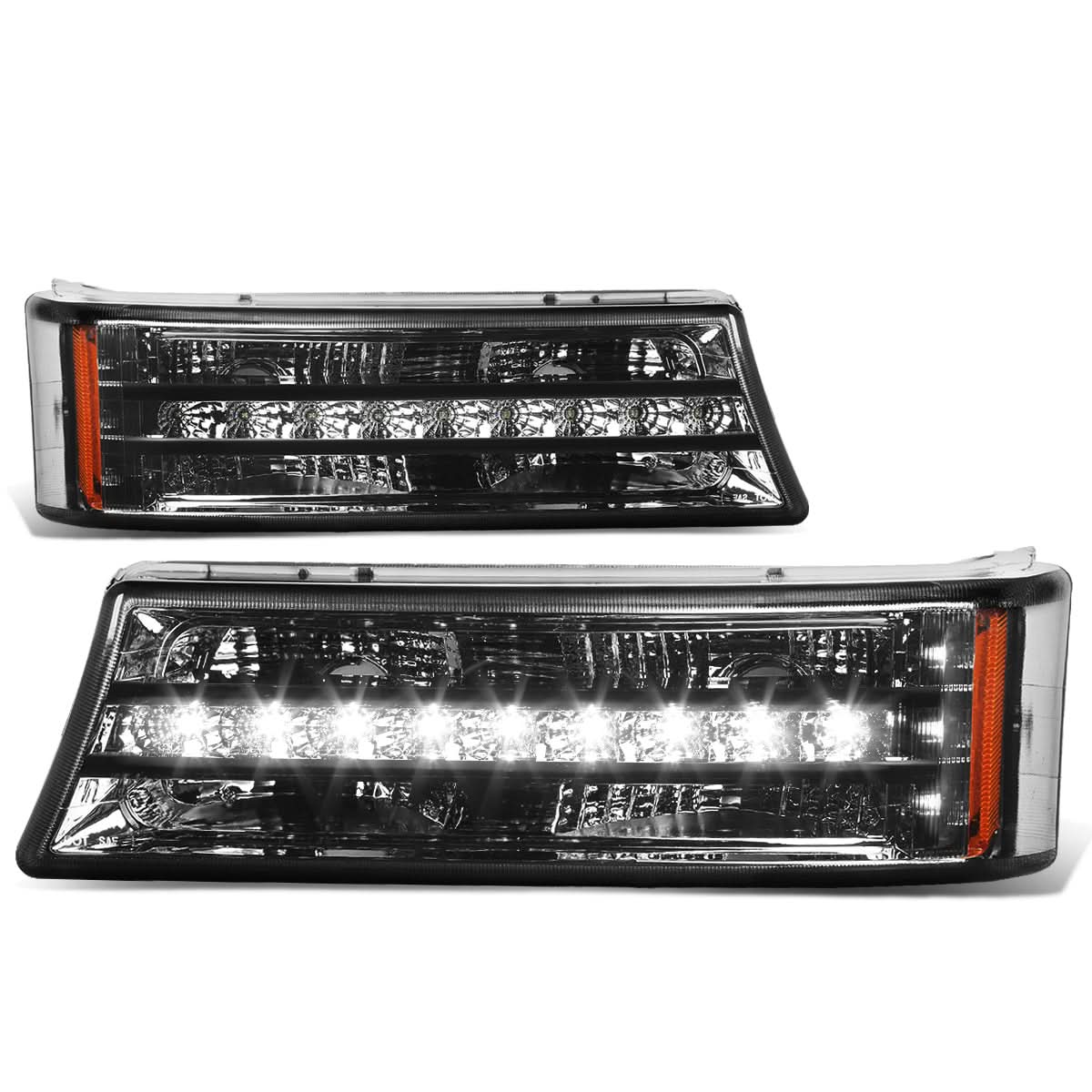 03-06 Chevrolet Silverado Avalanche LED DRL Bumper Lights Smoke
