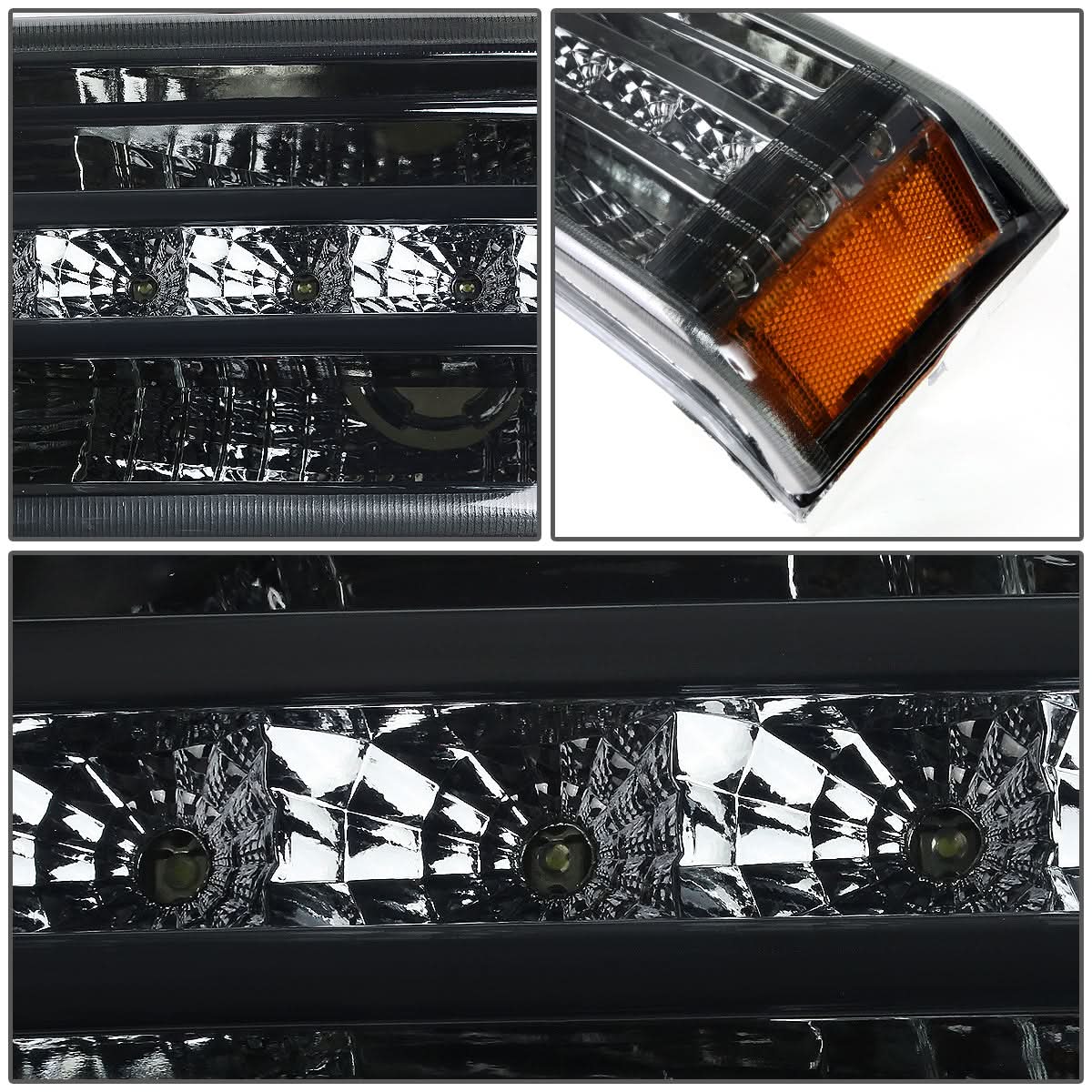 03-06 Chevrolet Silverado Avalanche LED DRL Bumper Lights Smoke