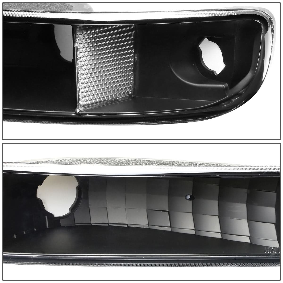99-07 GMC Sierra/Yukon Black Clear Corner Bumper Lights