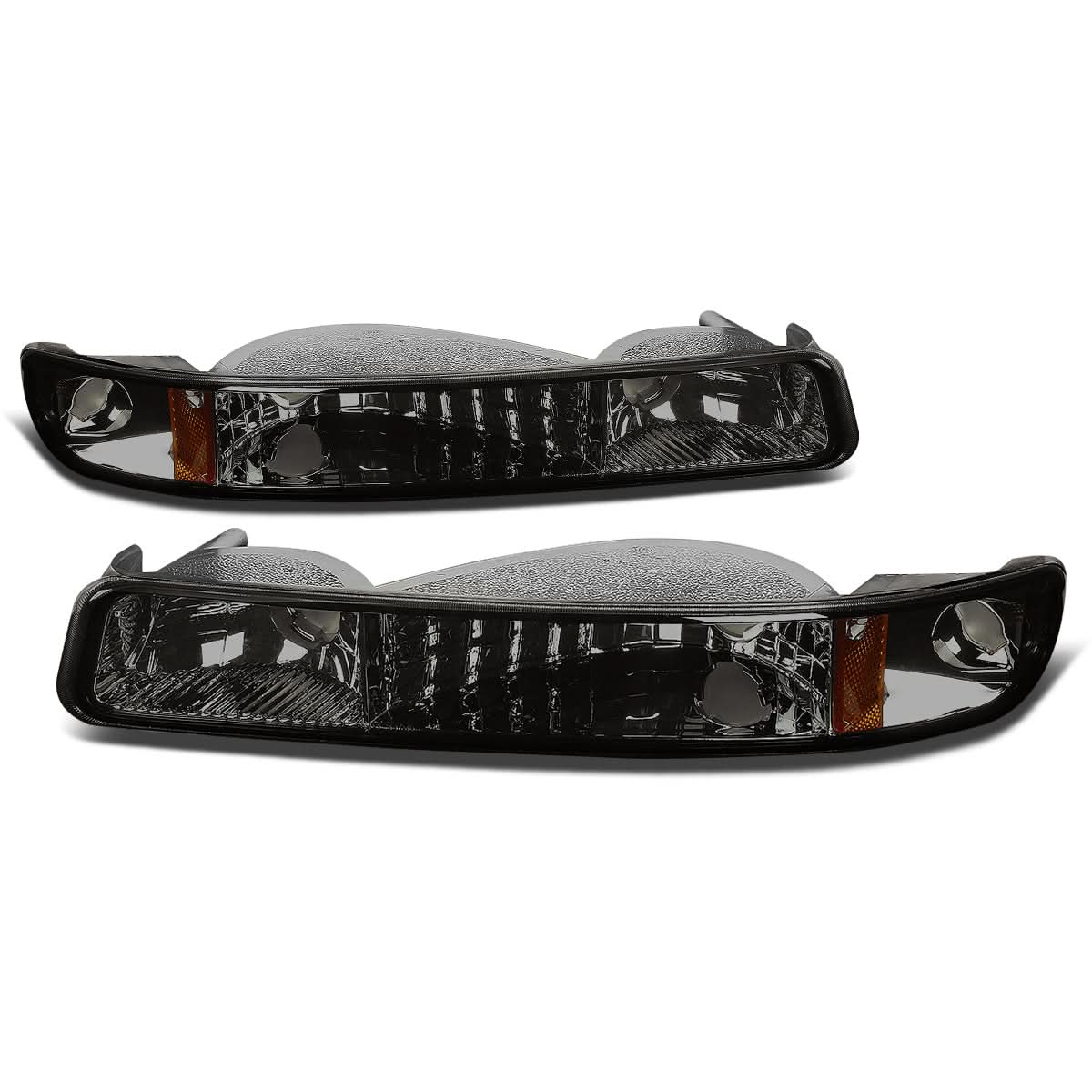 99-07 GMC Sierra / 00-06 Yukon Smoke Amber Corner Bumper Lights 2PC