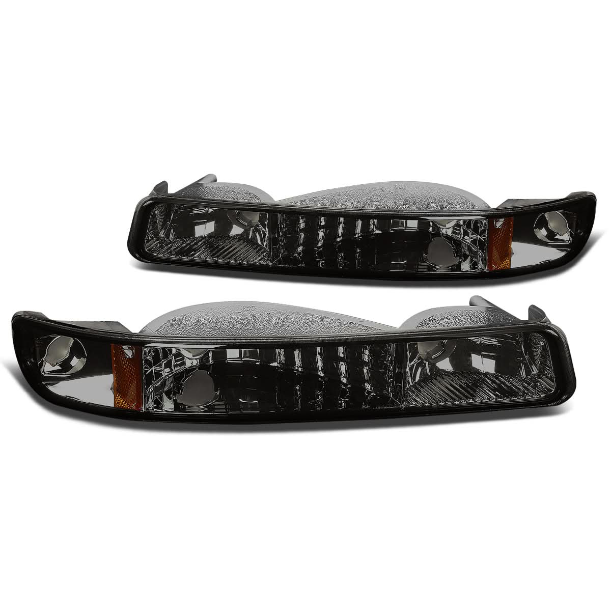 99-07 GMC Sierra / 00-06 Yukon Smoke Amber Corner Bumper Lights 2PC