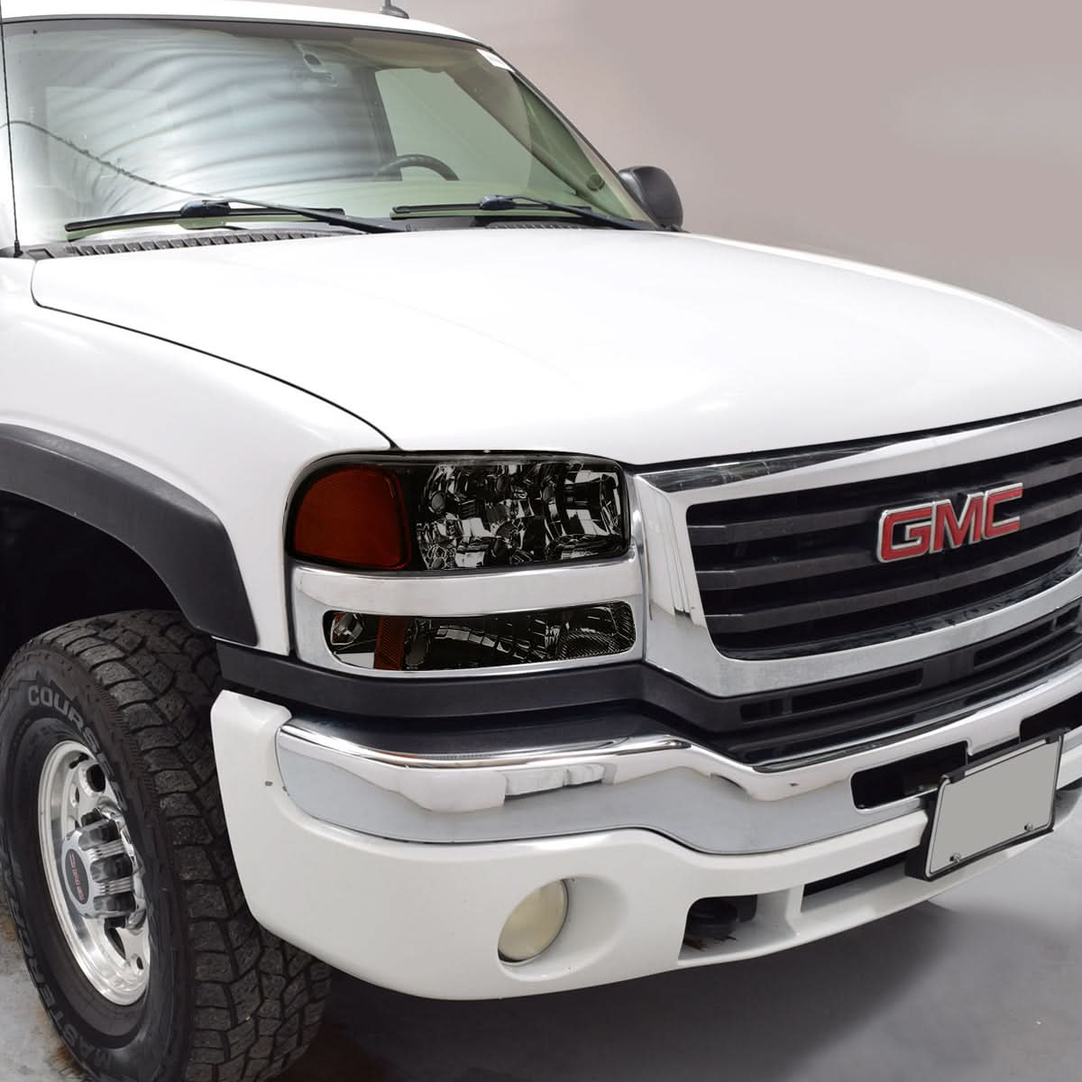 99-07 GMC Sierra / 00-06 Yukon Smoke Amber Corner Bumper Lights 2PC