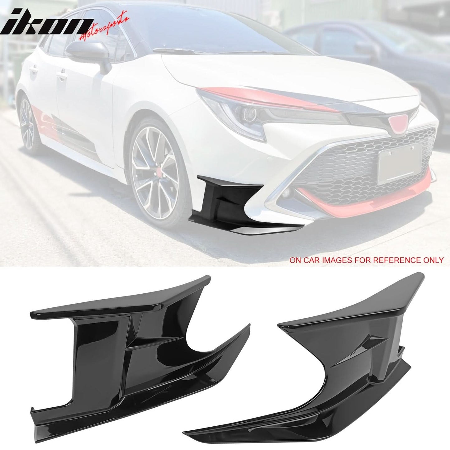 2019-2024 Toyota Corolla Auris 5-Door Front Bumper Canards