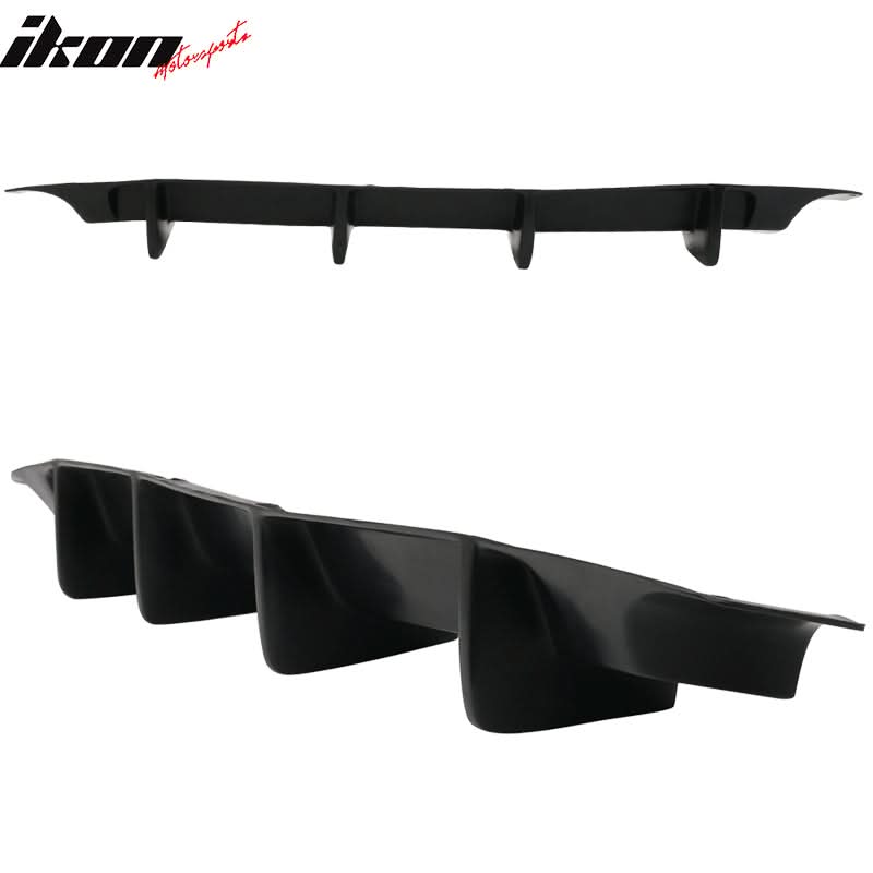 2006-2010 Dodge Charger 4 Fin Unpainted Black Rear Bumper Diffuser PU