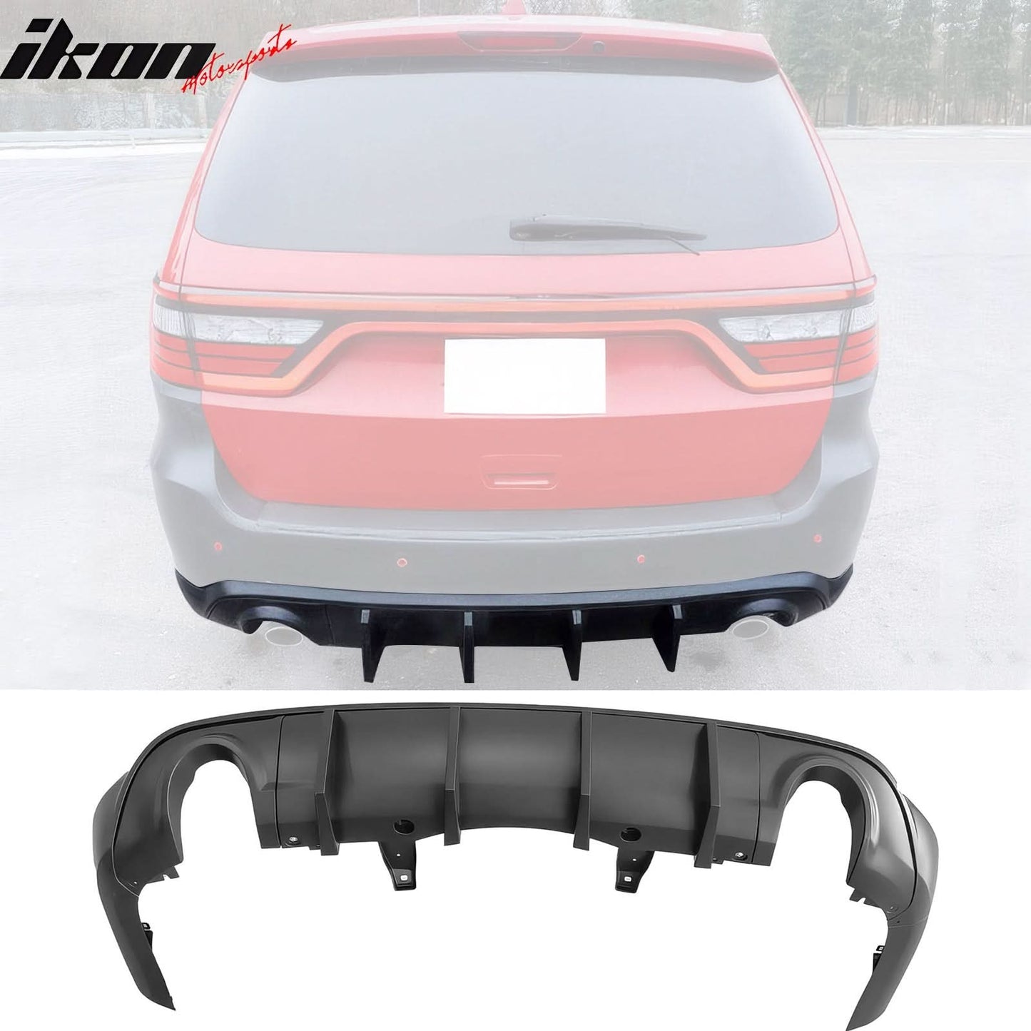 2011-2024 Dodge Durango Rear Bumper Lip Diffuser V1 Matte Black Apron
