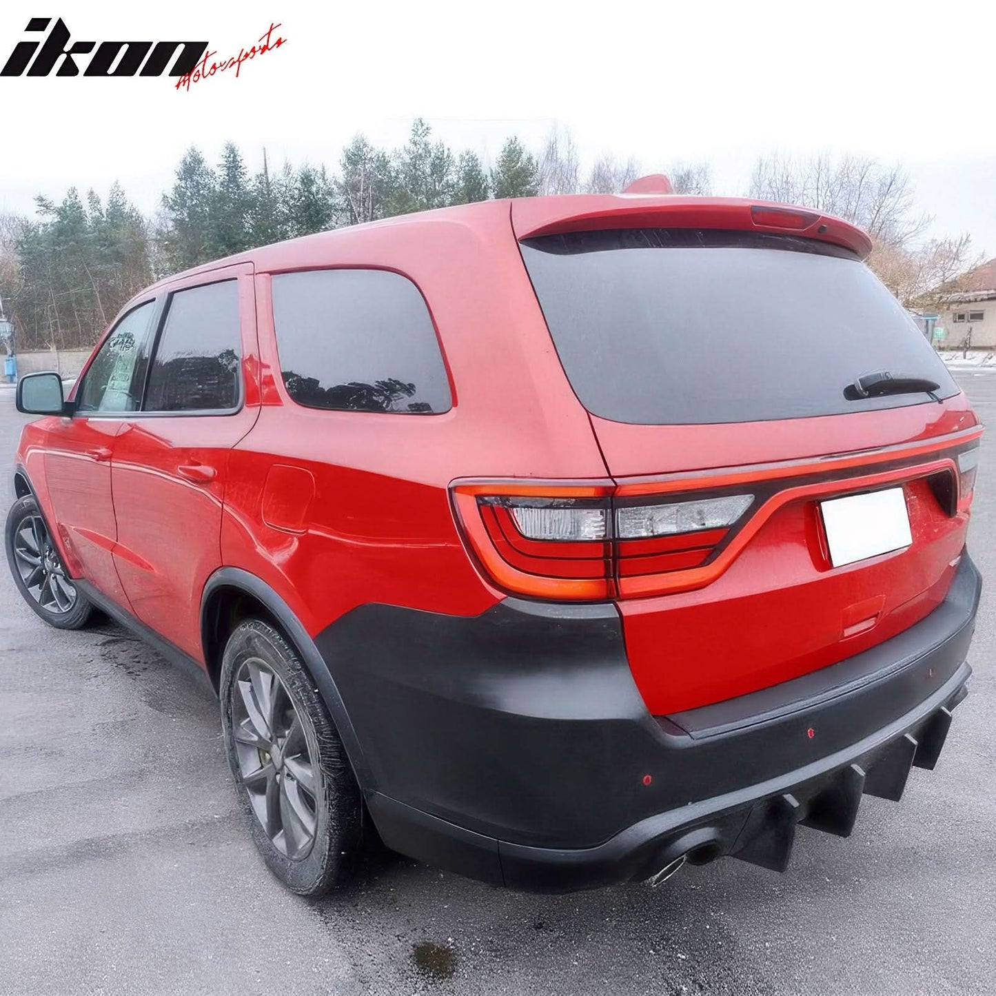 2011-2024 Dodge Durango Rear Bumper Lip Diffuser V1 Matte Black Apron