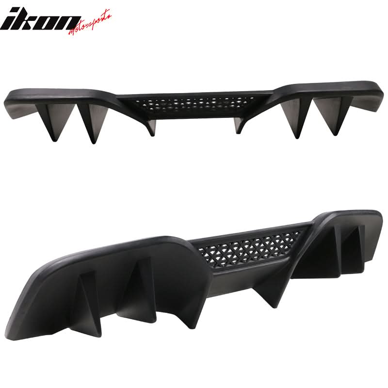 2015-2017 Ford Mustang R-Spec V2 Style Unpaint Rear Bumper Diffuser PP