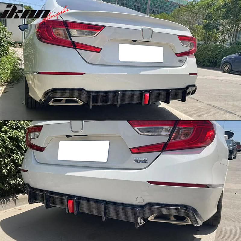 2018-2022 Honda Accord Sport LED Rear Lip Diffuser Carbon Fiber Print