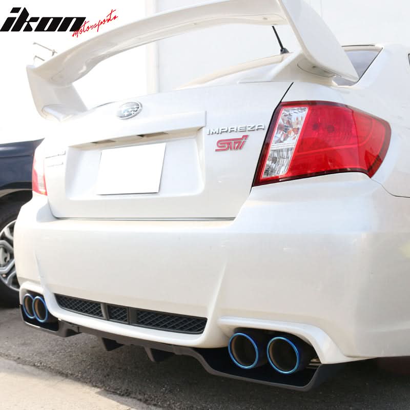 2011-2014 Subaru Impreza WRX STI Texture Black Rear Diffuser ABS