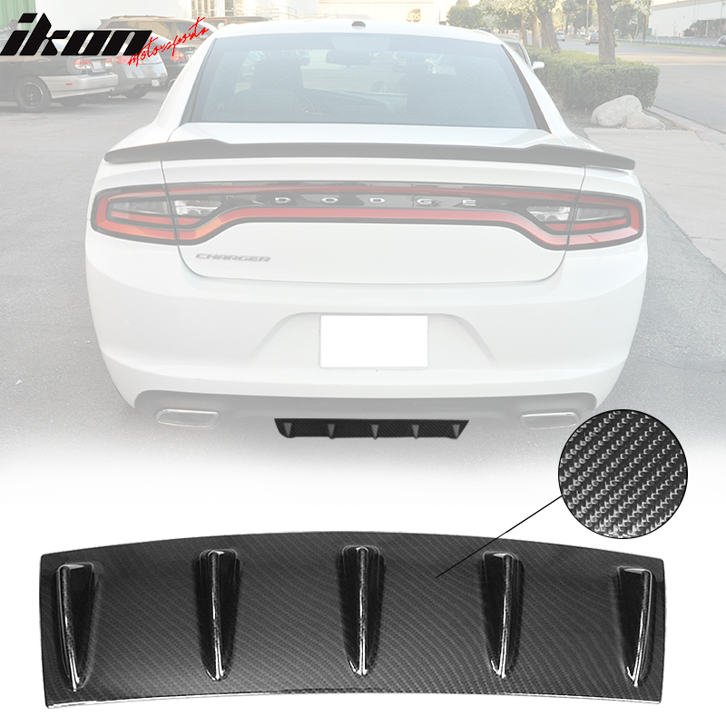 23" x 6" Universal Rear Bumper Diffuser Lip 5 Shark Fins Under