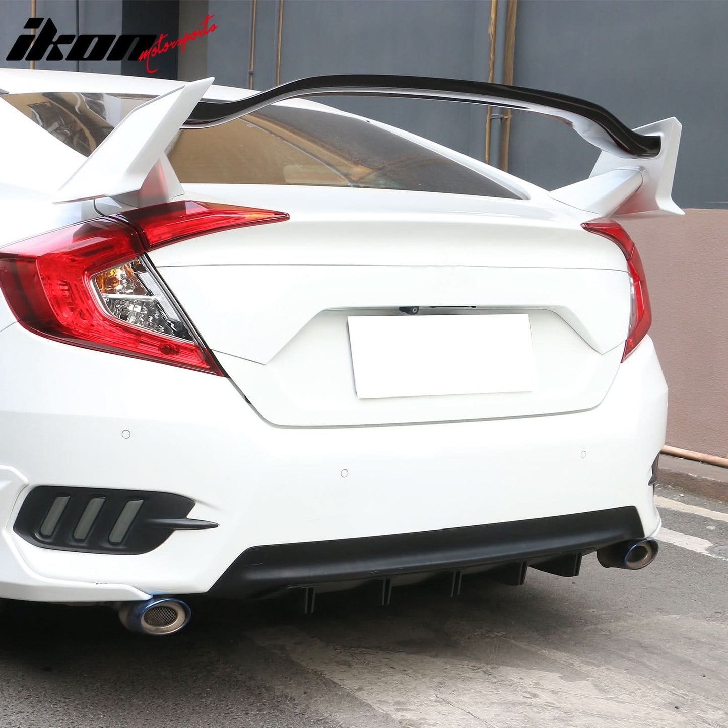 Universal Rear Bumper Diffuser Shark Fin 2PCS Design 33 PP