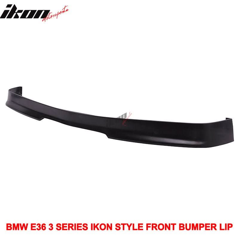 1992-1998 BMW E36 3-Series Unpainted Black Front Bumper Lip PU