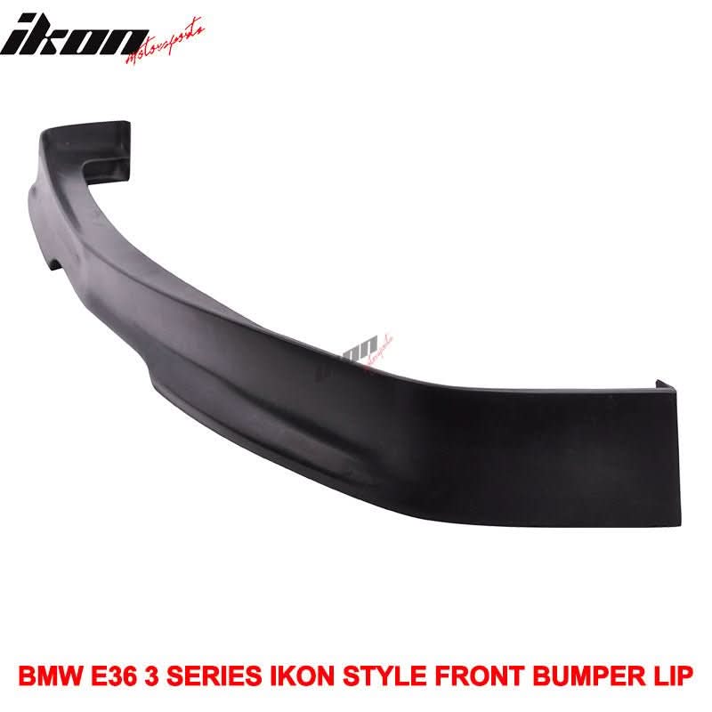 1992-1998 BMW E36 3-Series Unpainted Black Front Bumper Lip PU