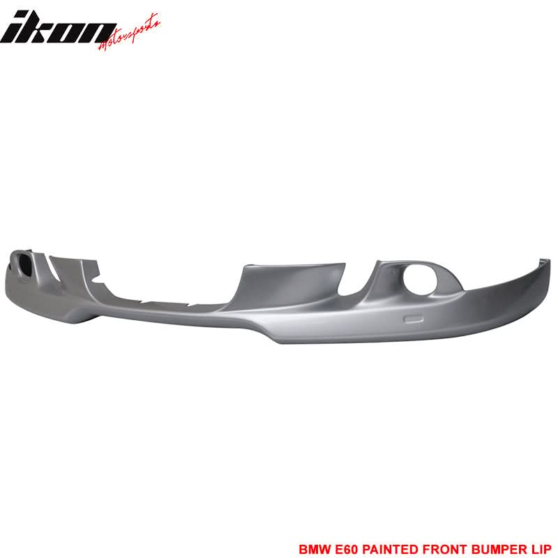 2004-2007 BMW E60 Painted #354 Titanium Silver Metallic Front Lip PU