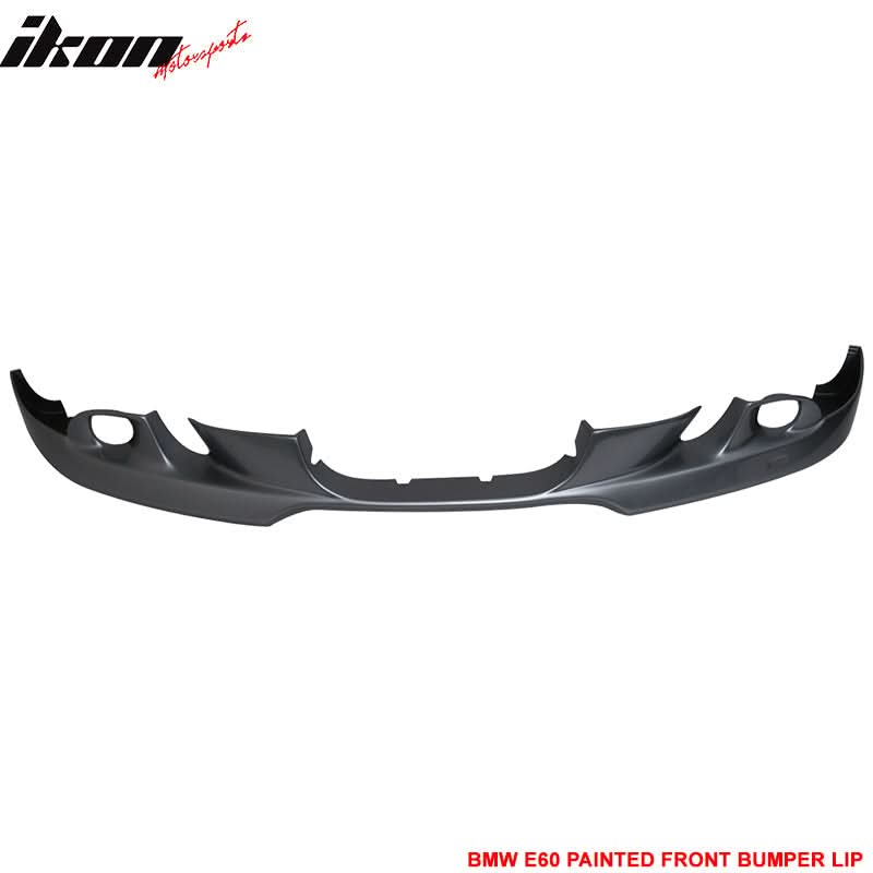 2004-2007 BMW E60 Painted #A08 Sterling Silver Metallic Front Lip PU