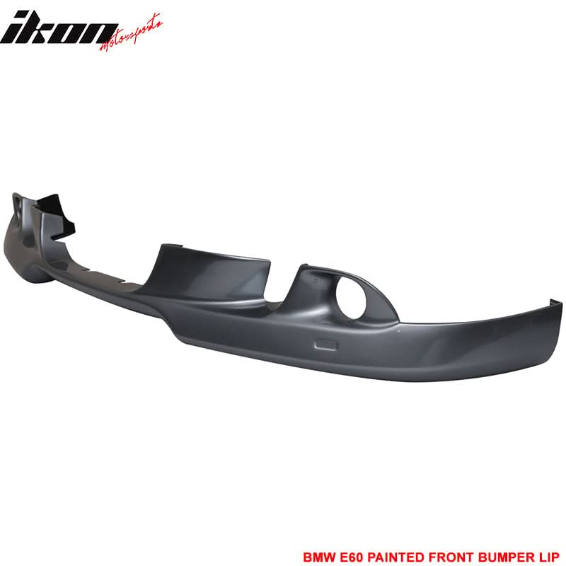 2004-2007 BMW E60 Painted #A08 Sterling Silver Metallic Front Lip PU