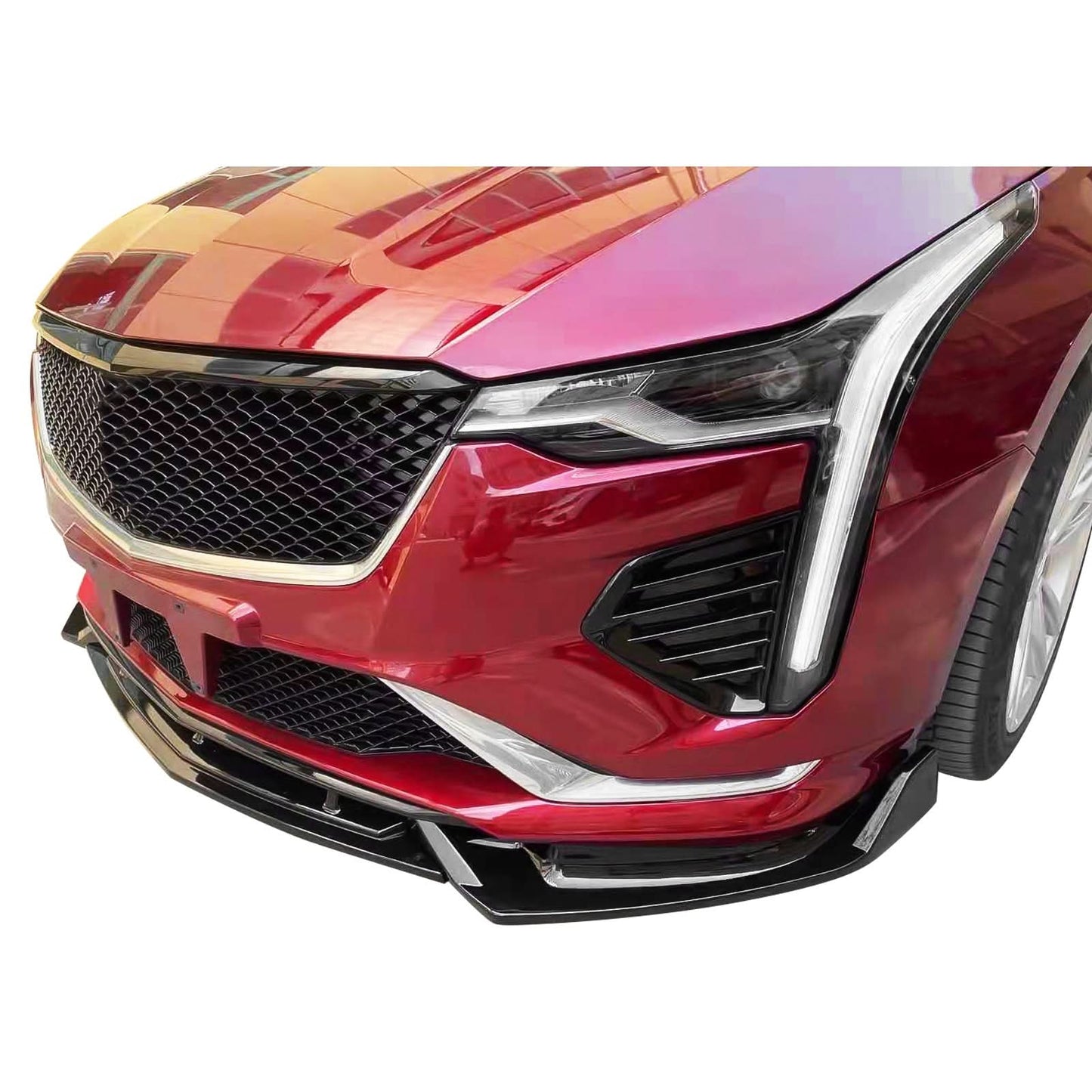 2020-2023 Cadillac CT4 IKON Style Painted Front Bumper Lip PP 3PCS