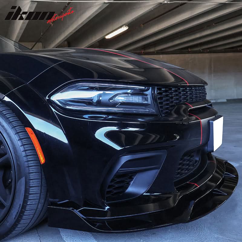 2020-2023 Dodge Charger Widebody IKON V2 Front Bumper Lip ABS 4PCS