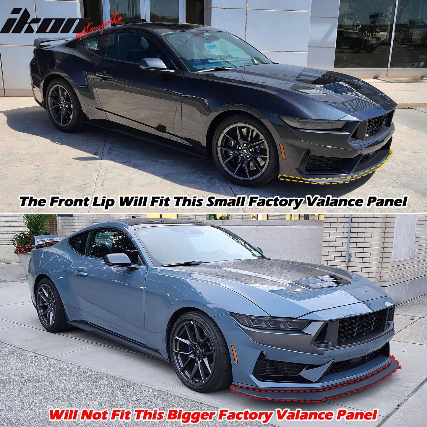 2024-2025 Ford Mustang Dark Horse IKON Front Bumper Lip