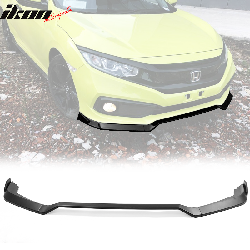 2019-2021 Honda Civic IKON V2 Style Front Bumper Lip Chin Spolier PU