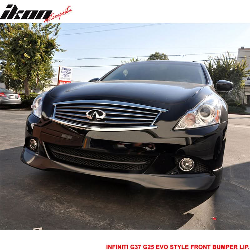 2010-2013 Infiniti G25 G37 4Dr Sedan EVO Front Bumper Lip Spoiler PU