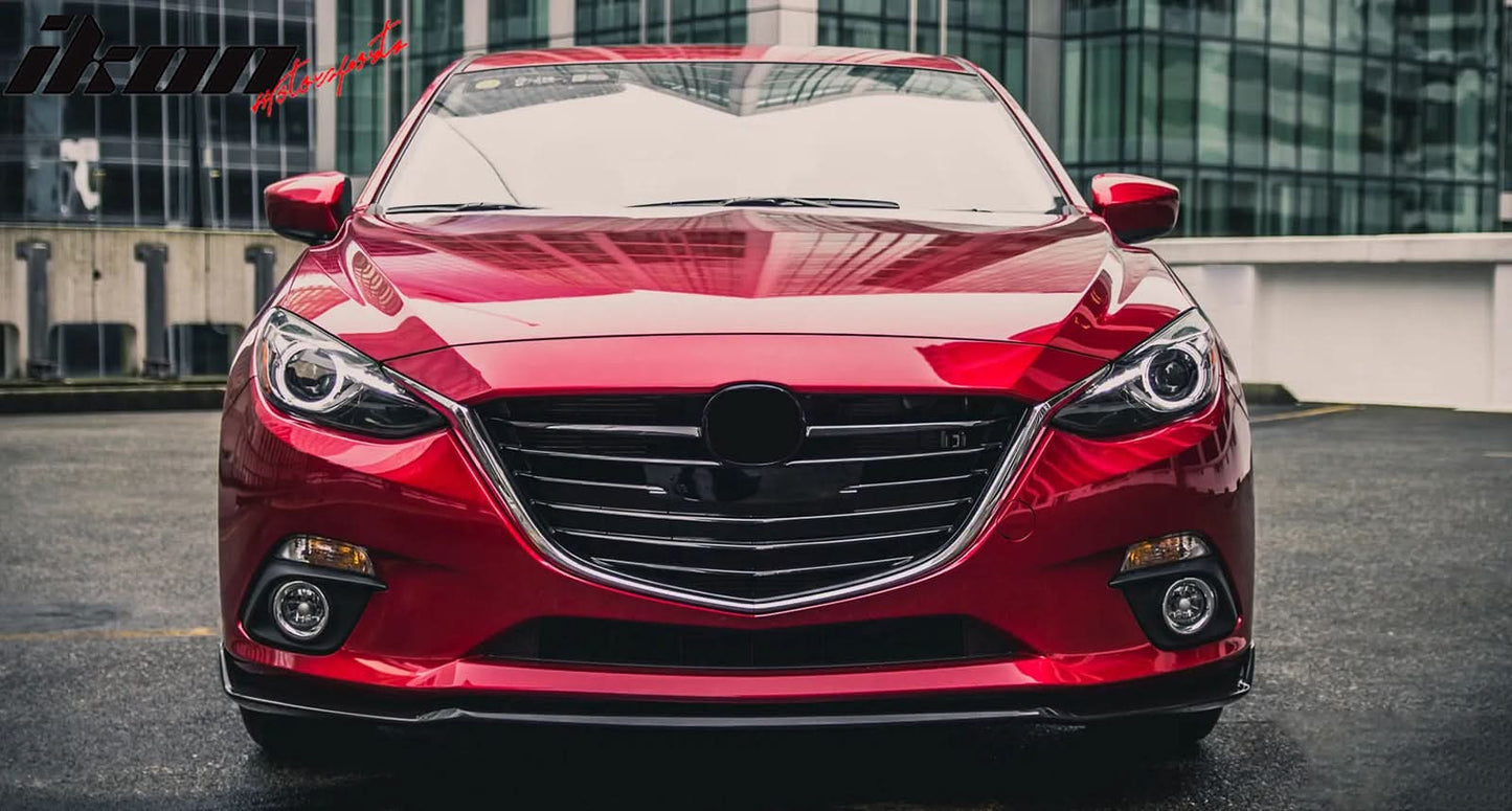 2014-2016 Mazda 3 4Dr 5Dr Mazdaspeed Style Front Bumper Lip Spoiler