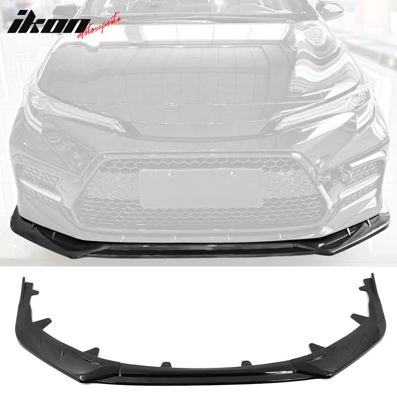 2020-2022 Toyota Corolla SE XSE 4Dr IKON Style Front Bumper Lip PP 3PC