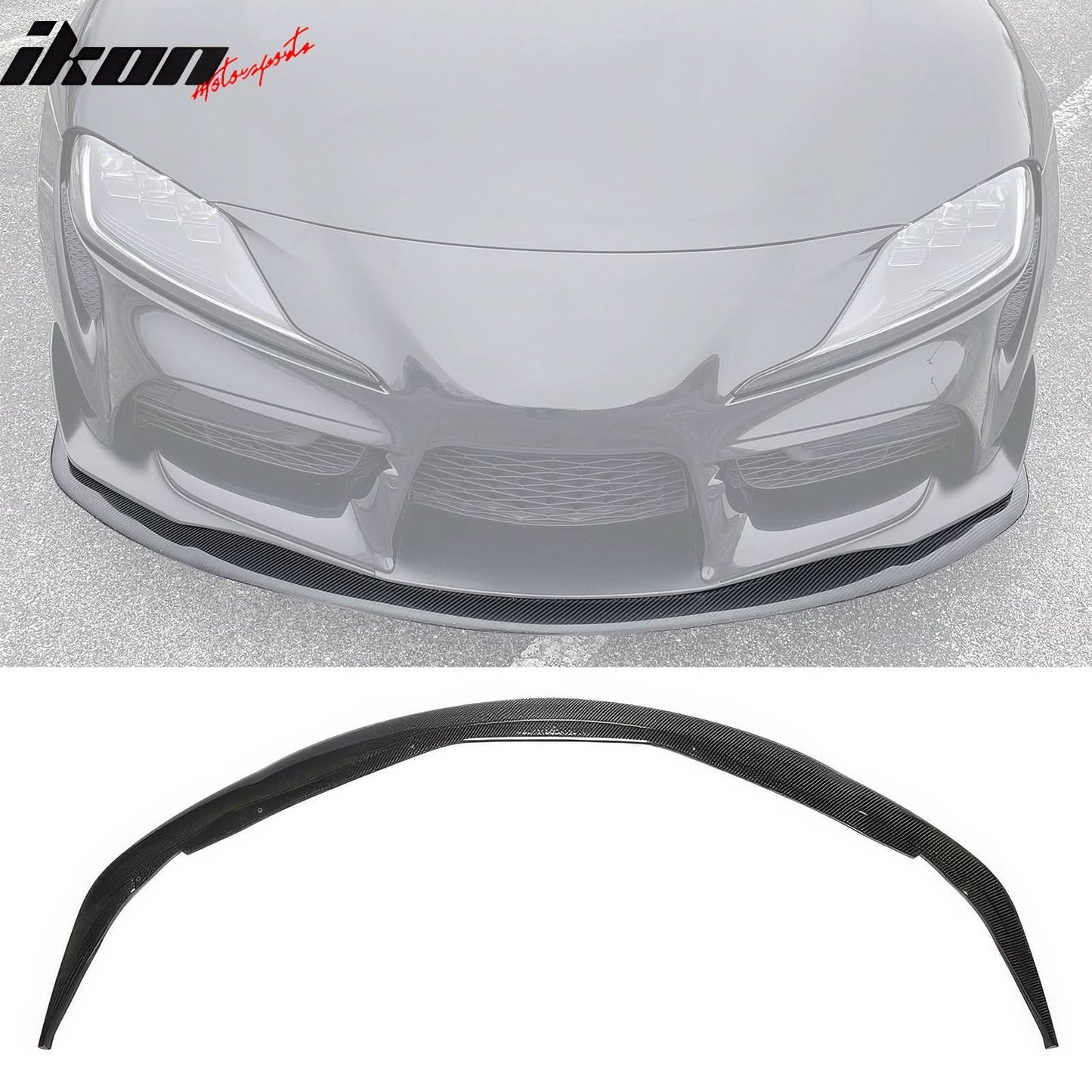 2020-2025 Toyota GR Supra A90 IKON Front Bumper Lip Gloss Carbon Fiber