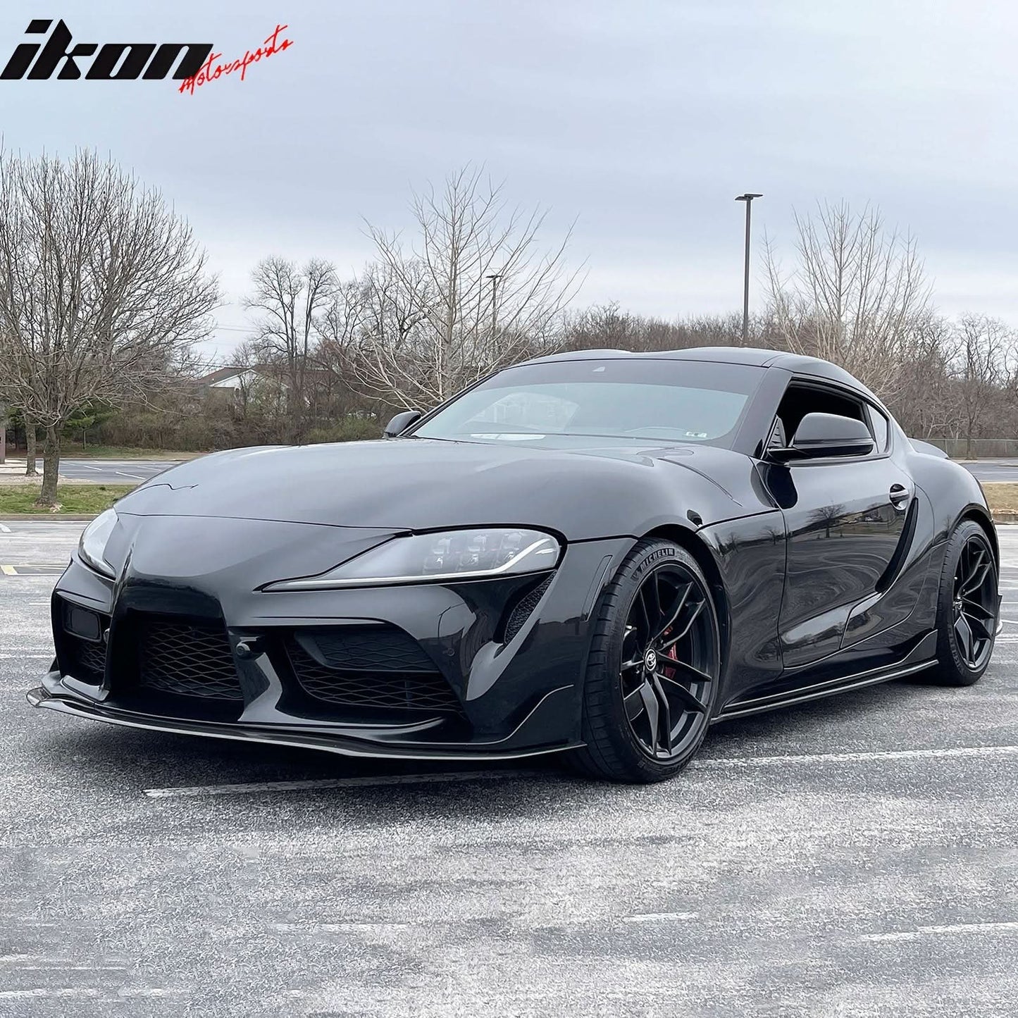 2020-2025 Toyota GR Supra A90 IKON Front Bumper Lip Gloss Carbon Fiber