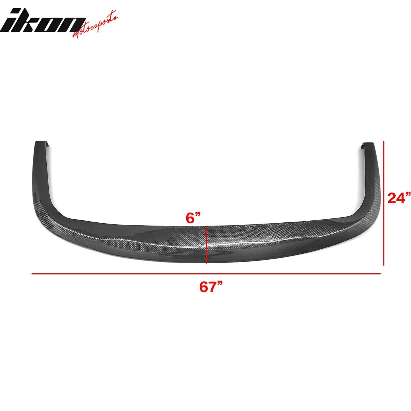 Fits Universal 1PC CS STI  Style Carbon Fiber Black Front Bumper Lip