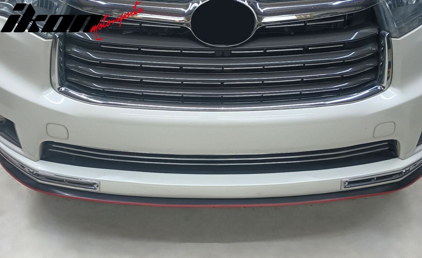 Universal 100" Inch Type 1 Front Bumper Lip Spoiler Black Red Trim