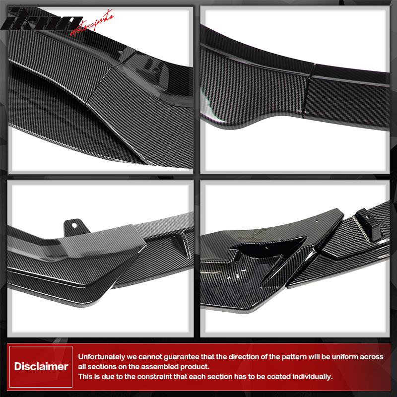 2013-2022 Nissan Sentra Front Bumper Lip Splitter PP 3PC