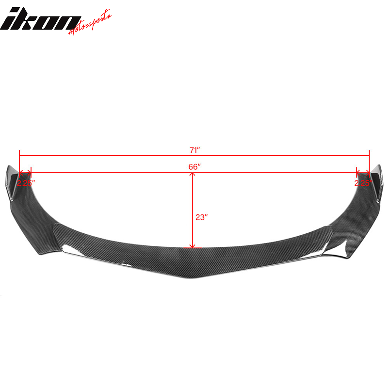 Universal 62"-66" Adjustable B Style CF Print Front Bumper Lip 3PCS