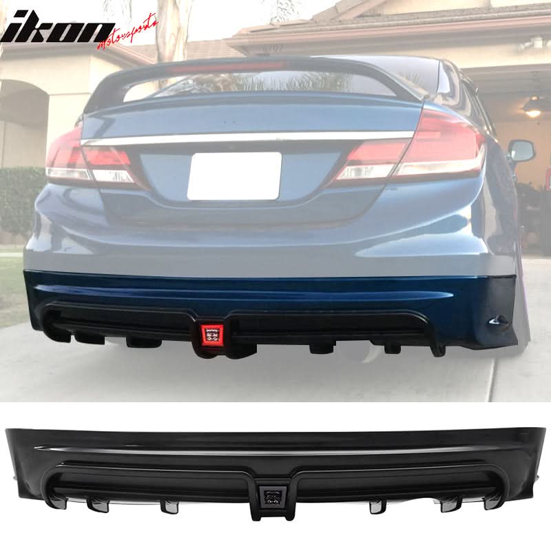 2013-2015 Honda Civic RR Rear Bumper Lip ABS LED 3rd Brake Lamp Light
