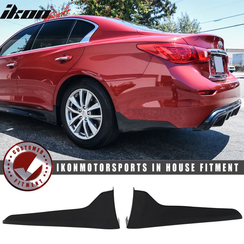 2014-2023 Infiniti Q50 Rear Apron Bumper Lip Mud Flaps Trim ABS