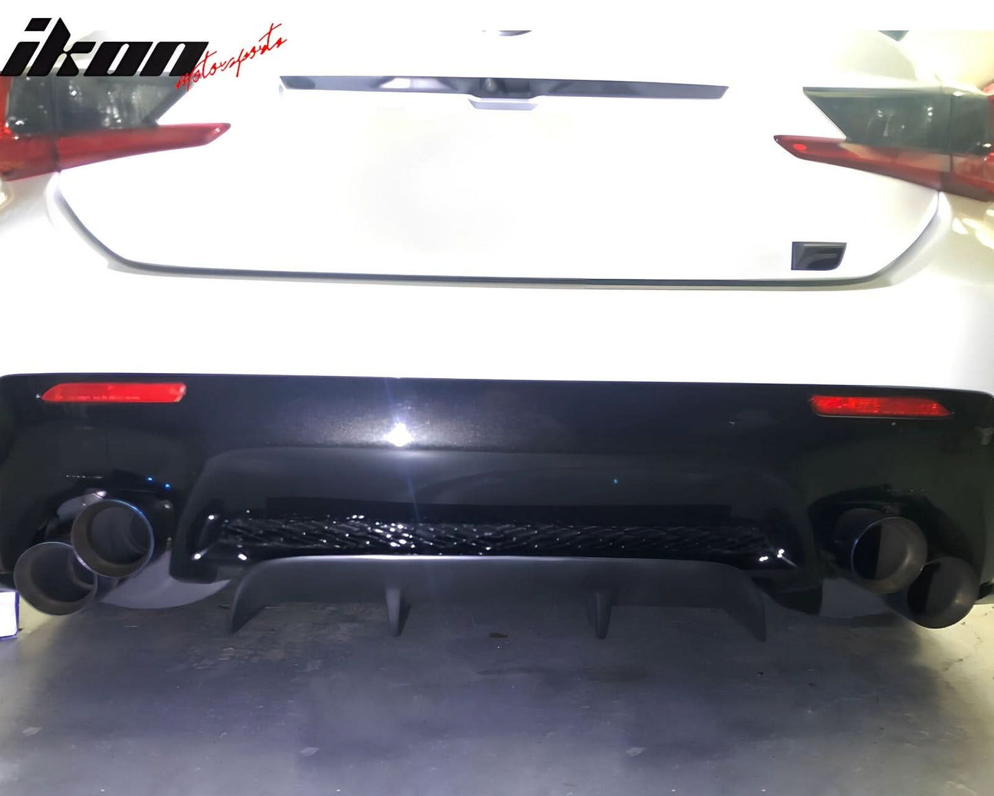 Universal 31"x9" MDA 4-Fin Rear Diffuser Valance Splitter Matte Black