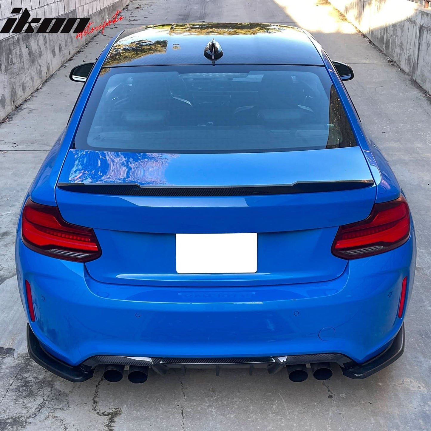 2016-2022 BMW F87 M2 Rear Bumper Lip Aprons Unpainted Black PU