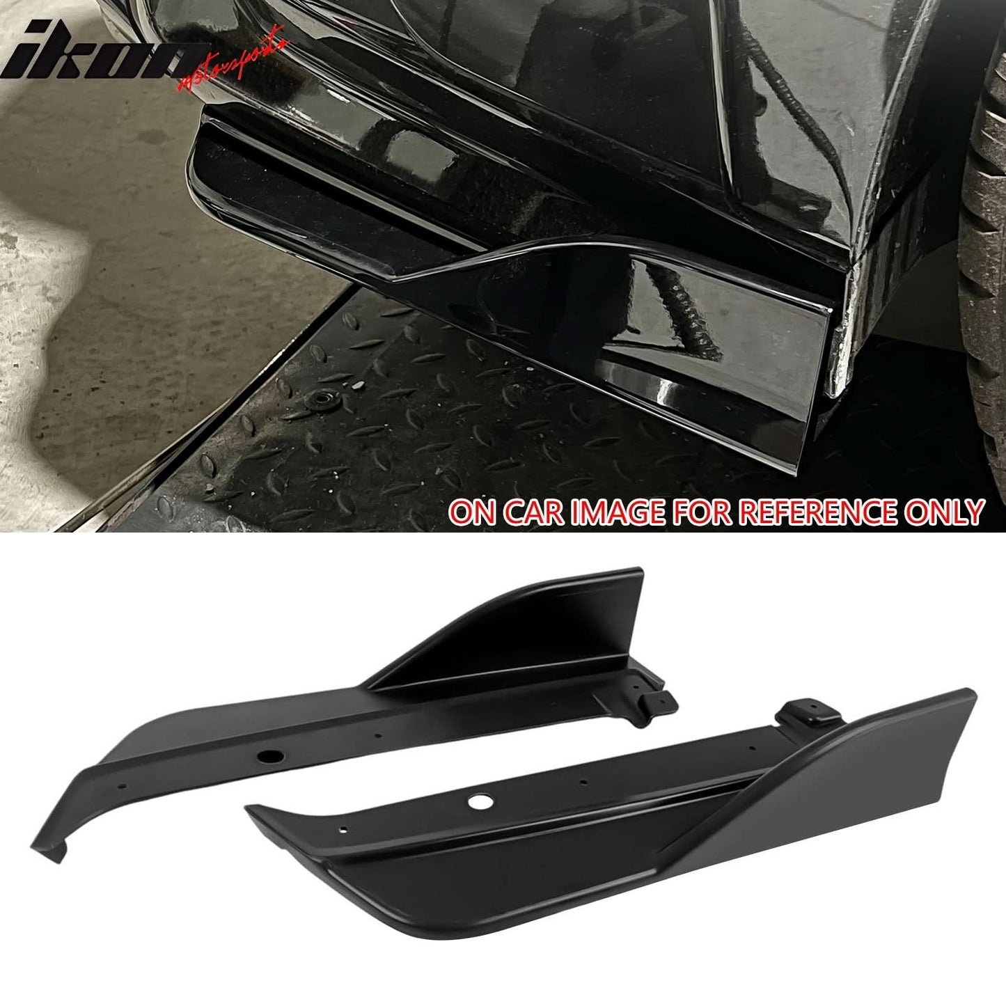 2022-2025Â SubaruÂ WRX D Style Rear Bumper Lip Aprons Matte Black ABS