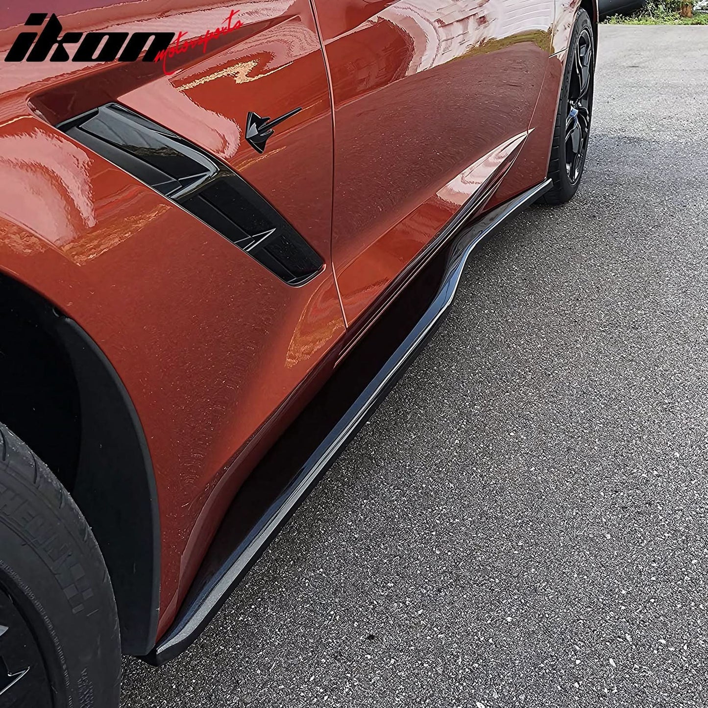 2014-2019 Chevrolet Corvette C7 Side Skirts Z07 Style Unpainted Black