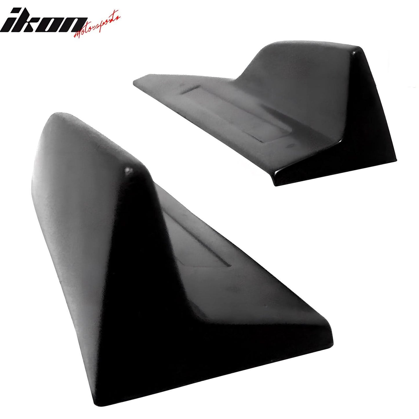 Universal Side Skirts PU ROU Style Unpainted BlackÂ Rocker Pane